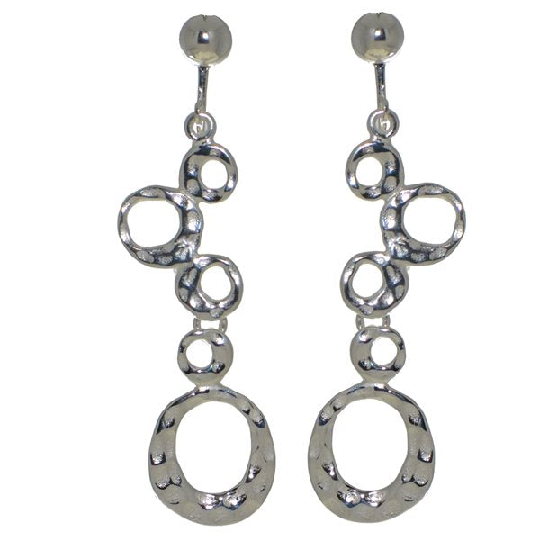 NIOBE silver plated hoop clip on earrings by VIZ