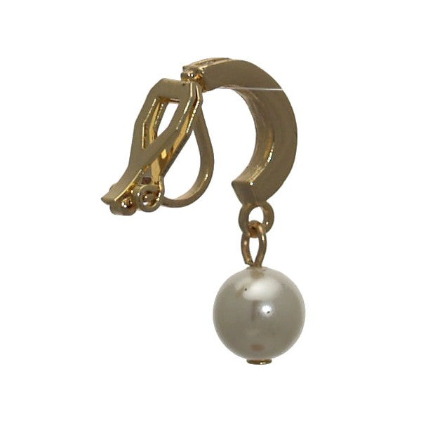 Noelia Gold tone Crystal clip on earrings