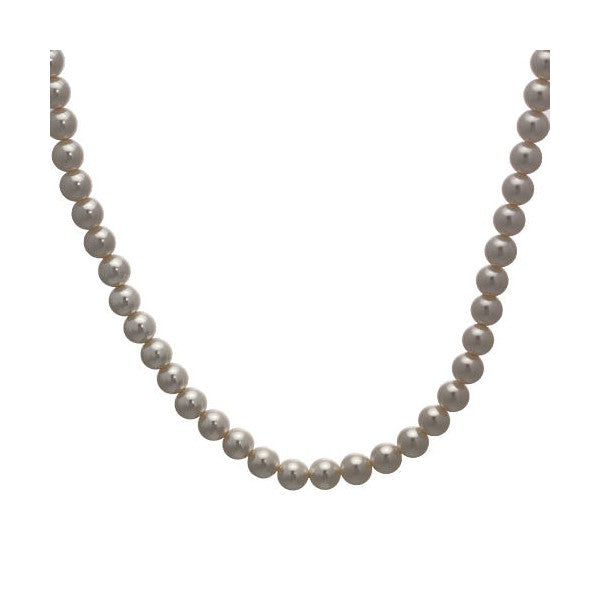 Nymph Silver tone Cream faux Pearl Necklace