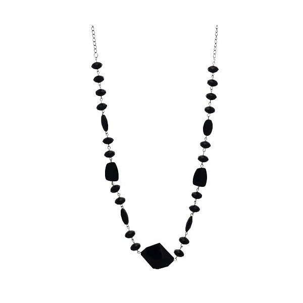 Pacify Black Bead Necklace
