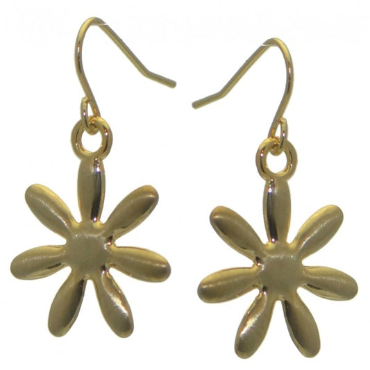 PERSEPHONE Satin Gold Plated Hook Earrings by Rodney