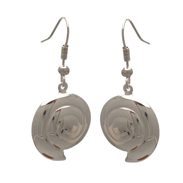 PIETRA Silver Plated Shell Hook Earrings by VIZ