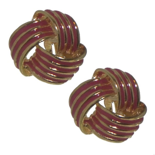 PRATIA Gold tone Pink Clip On Earrings