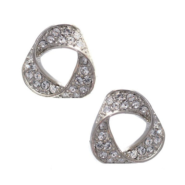 Prem Silver Plated Crystal Post Earrings