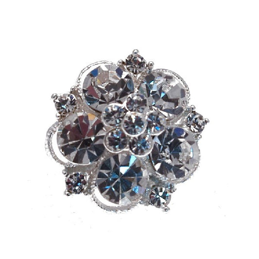 Richmond Silver tone Crystal Fashion Ring