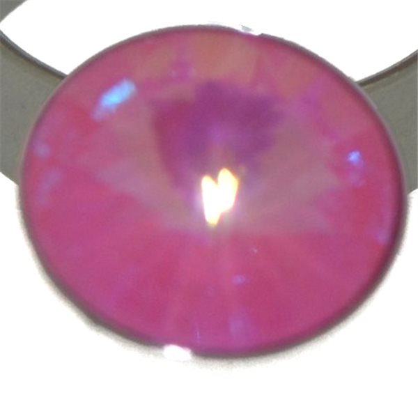 RIVOLI 12mm Stainless Steel Ultra Pink Adjustable Ring