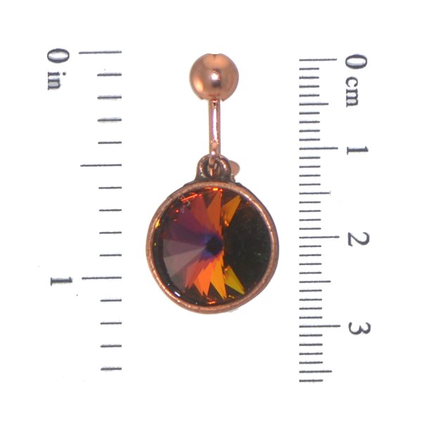 RIVOLI Antiqued Copper Volcano Crystal Clip On Earrings