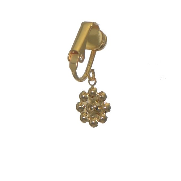 ROSINA Gold Plated Siam Crystal Clip On Earrings