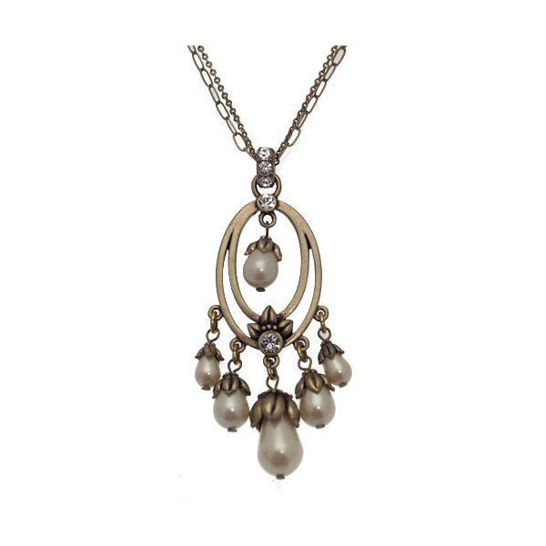 Savannah Gold tone faux Pearl Necklace