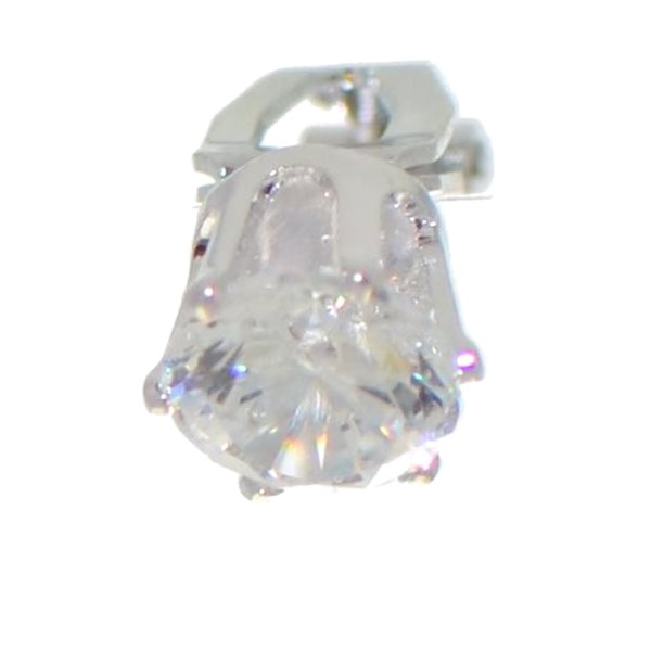 SELENE silver plated crystal clip on earrings by Rodney