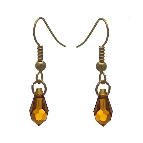 SERAPHINA Gold Plated Topaz Hook Earrings