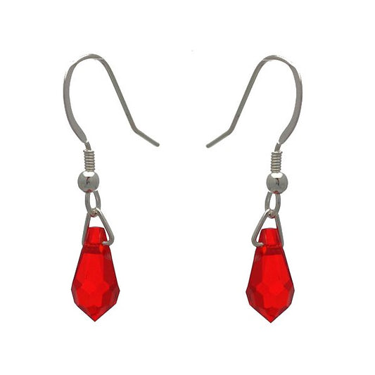 SERAPHINA Sterling Silver Light Siam Hook Earrings