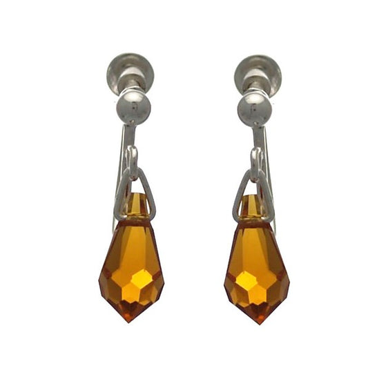 SERAPHINA Sterling Silver Topaz Screw Back Earrings