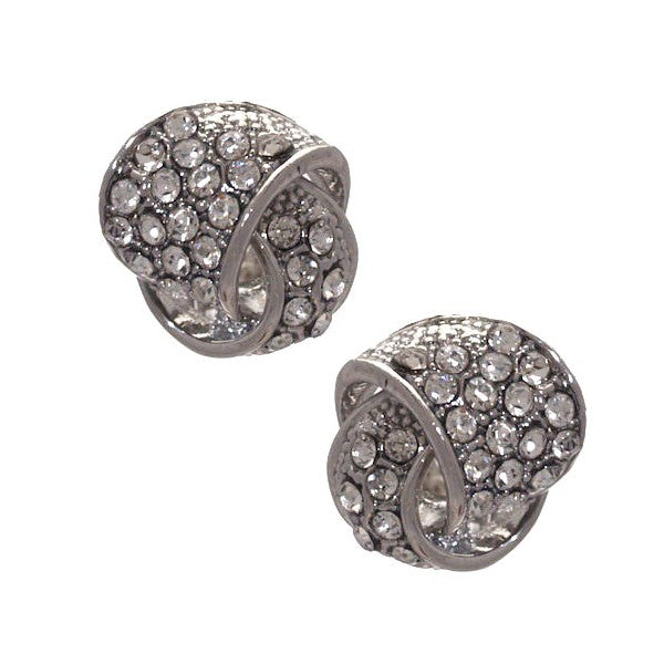 SHEBA Silver Plated Crystal Clip On Earrings by Rodney