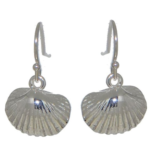 SHELLY silver plated shell hook earrings by VIZ