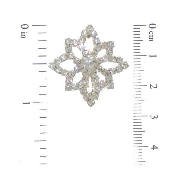 SHEREE Silver plated Clear Crystal Star Clip On Earrings