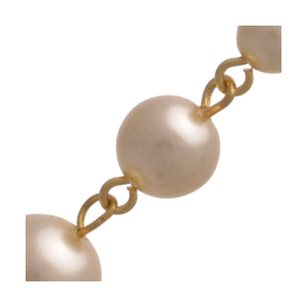 Simonetta Gold tone Cream faux Pearl Drop Clip On Earrings