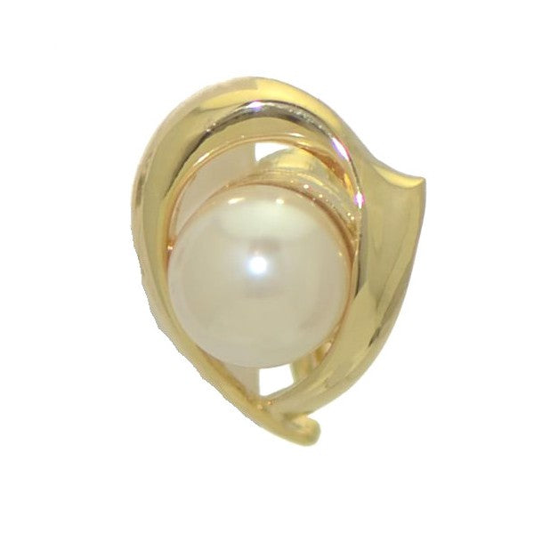 SIRENE Gold Plated faux Pearl Clip On Earrings by Rodney