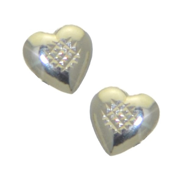 SONIA 8mm Sterling Silver Heart Post Earrings