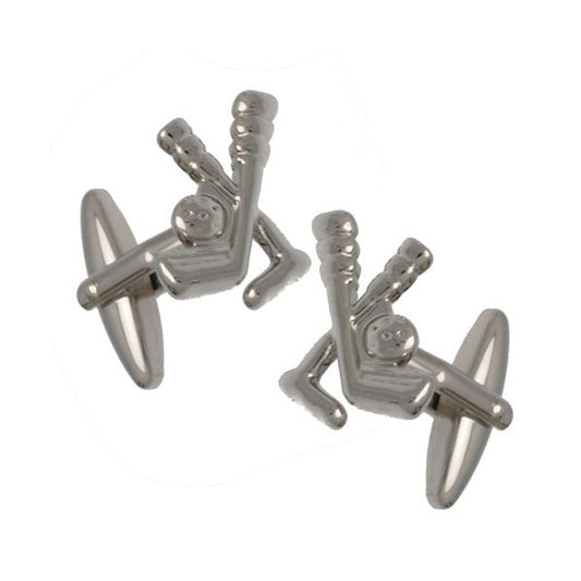 Sonny Silver tone Golf Club Cufflinks