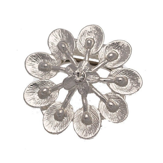 Sorrel Silver tone Crystal Scarf Clip