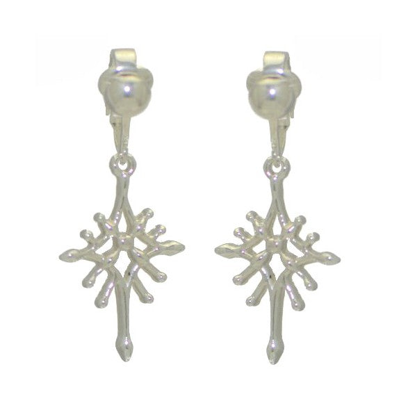 STARDROP Silver Plated Clip On Earrings by Rodney
