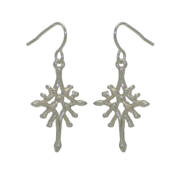 STARDROP  Silver Plated Hook Earrings by Rodney