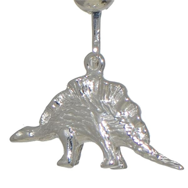 STEGOSAURUS silver plated dinosaur clip on earrings by VIZ
