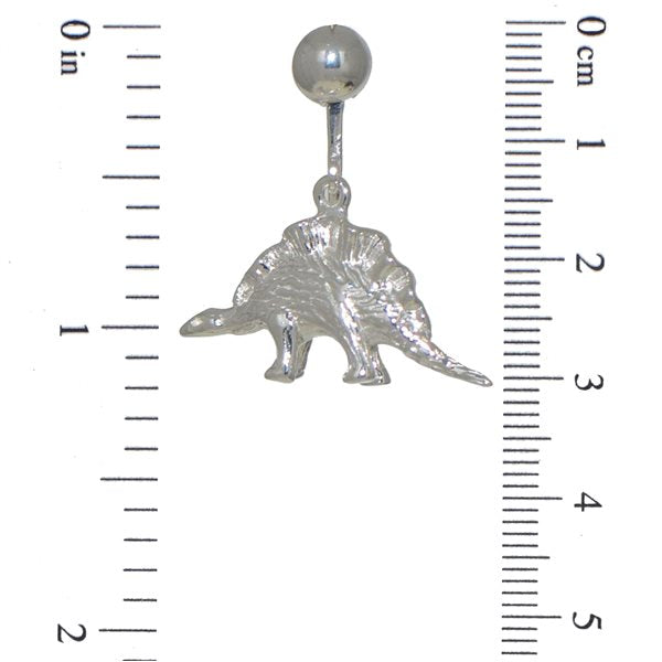 STEGOSAURUS silver plated dinosaur clip on earrings by VIZ