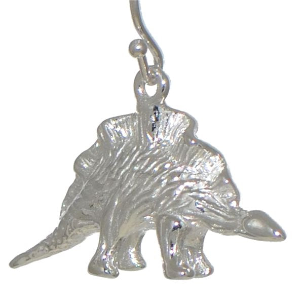 STEGOSAURUS silver plated dinosaur hook earrings by VIZ