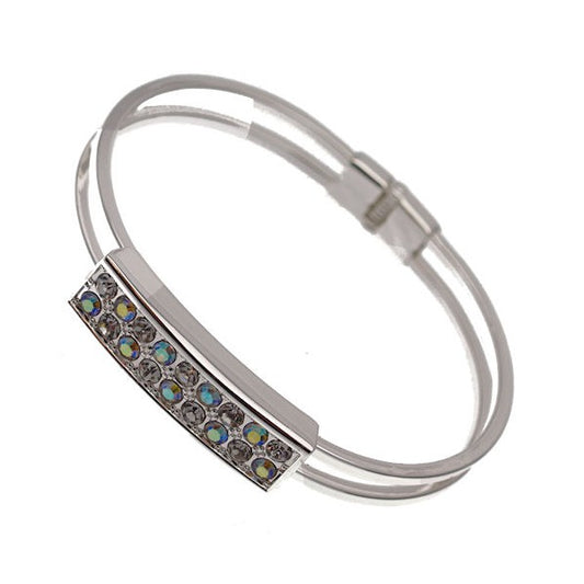 Tatum Silver tone Multi Bangle