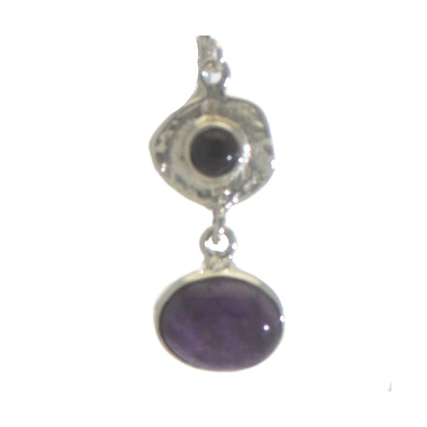 TRAVIATA Silver Plated Amethyst Clip on Earrings By VIZ