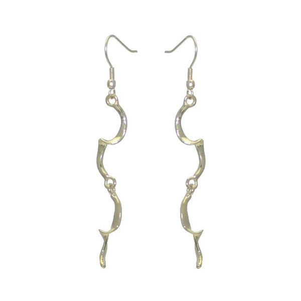 TWISTED LINK Silver Plated Hook Earrings by VIZ