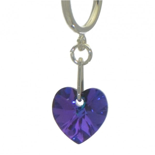 VALENTINE CERCEAU 10mm silver plated heliotrope clip on earrings