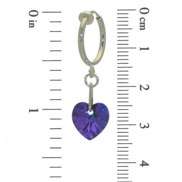 VALENTINE CERCEAU 10mm silver plated heliotrope clip on earrings