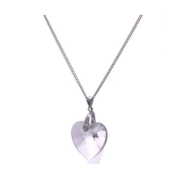 VALENTINE Clear Crystal Heart Necklace