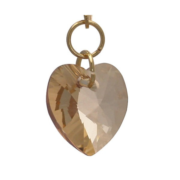 Valentine Gold Plated Gold Shadow Heart Clip On Earrings