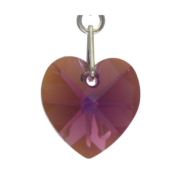 VALENTINE S-Plated Amethyst AB Heart Clip On Earrings