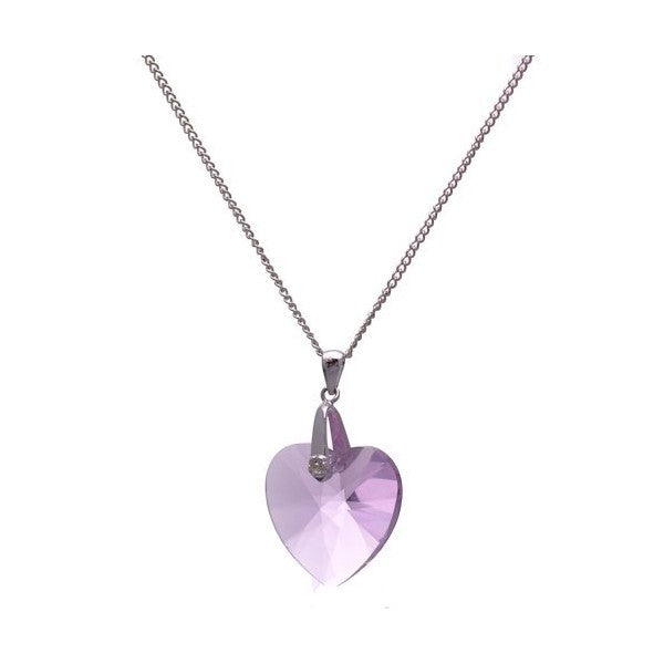 VALENTINE Violet Crystal Heart Necklace