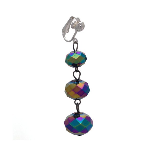 Veciputous Silver plated Multi Coloured Clip On Earrings