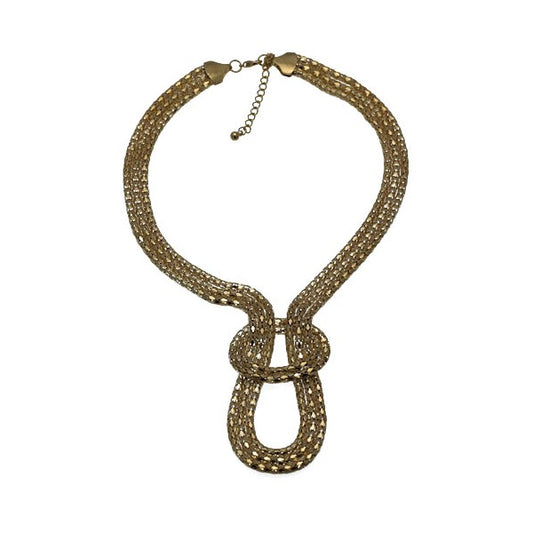 Vicki ii Gold tone Knot Necklace
