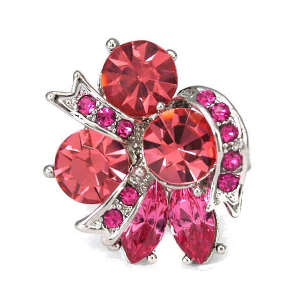 Witchita Deep Pink Adjustable Fashion Ring