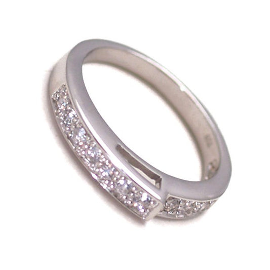 Wyndham Sterling Silver Cubic Zirconium Eternity Ring size N