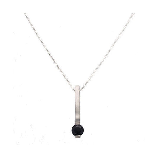 Yuriko Black CZ Pendant Necklace